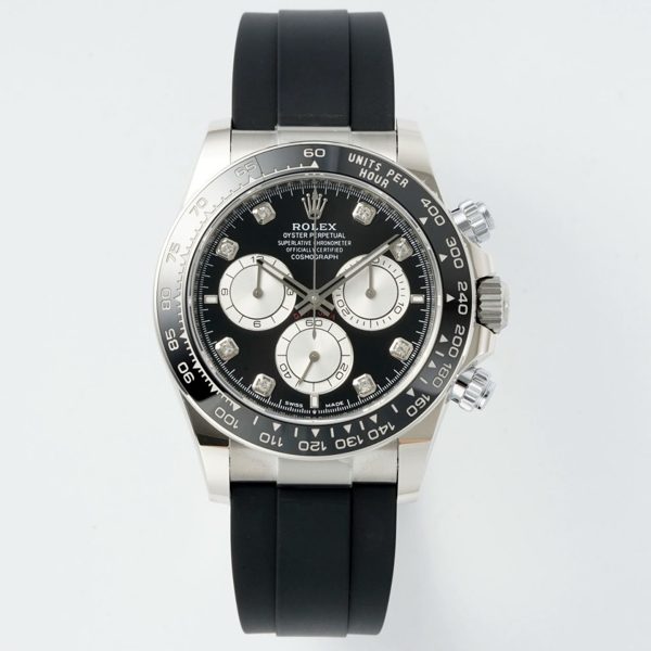 Rolex Cosmograph Daytona 18K Gold Plated Automatic Chronograph Watch Rubber Strap