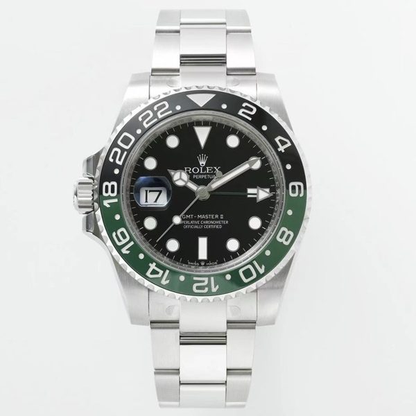 Rolex GMT Travel Watch 904L Steel Cal.3285 Movement