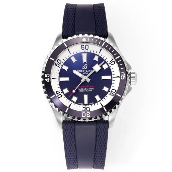 BREITLING Superocean 42mm Dive Watch, GR Factory Version Luminous Dial Ceramic Bezel Rubber Strap Multiple Colors