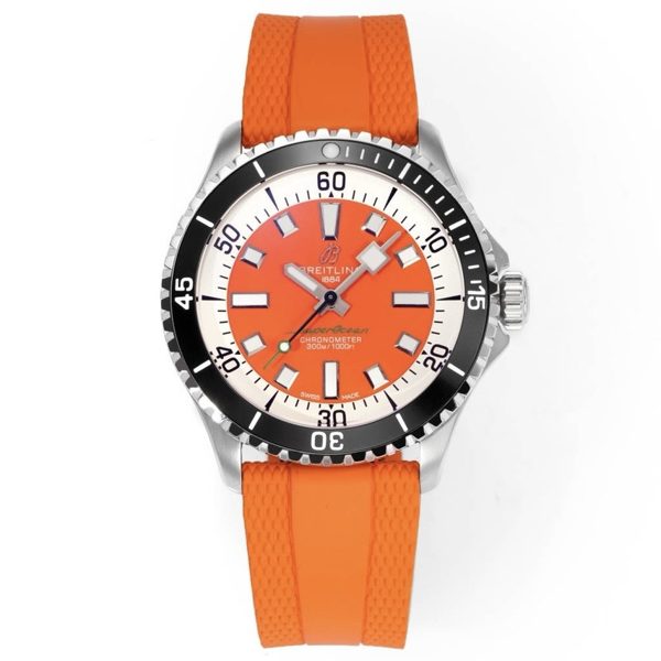BREITLING Superocean 42mm Dive Watch, GR Factory Version Luminous Dial Ceramic Bezel Rubber Strap Multiple Colors