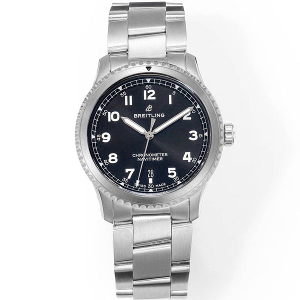 BREITLING Navitimer Pilot Watch 41mm, BLS Factory 2824 Automatic Movement Steel Bracelet