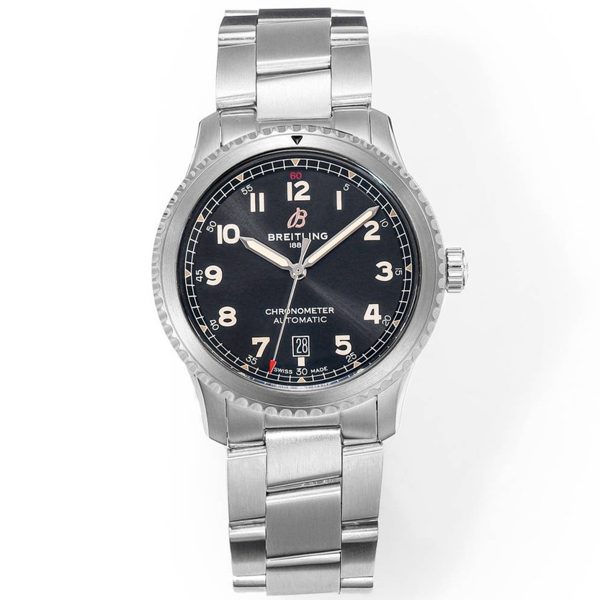 BREITLING Navitimer Pilot Watch 41mm, BLS Factory 2824 Automatic Movement Steel Bracelet
