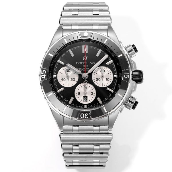 BREITLING Chronomat 44mm Automatic Chronograph Watch, BLS Factory Ceramic Bezel Timepiece