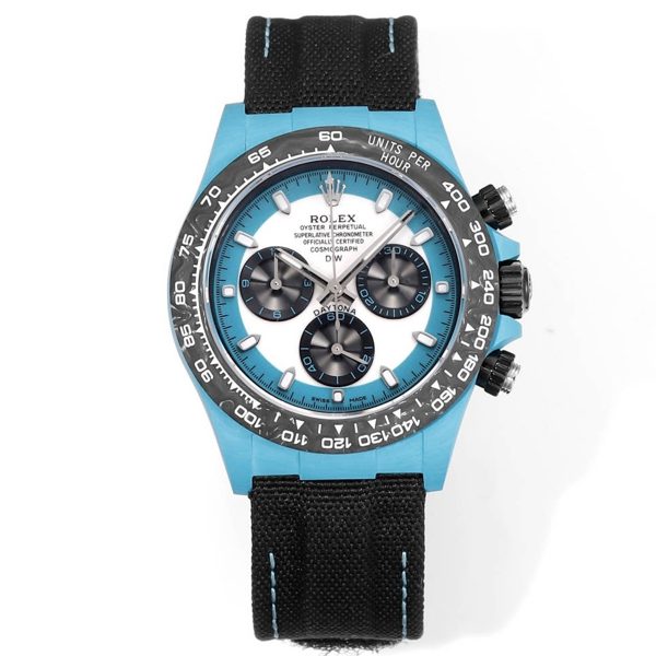Rolex TW Factory Custom Carbon Fiber Daytona Watch 40mm 4801 Chronograph Movement Luminous Case & Buckle