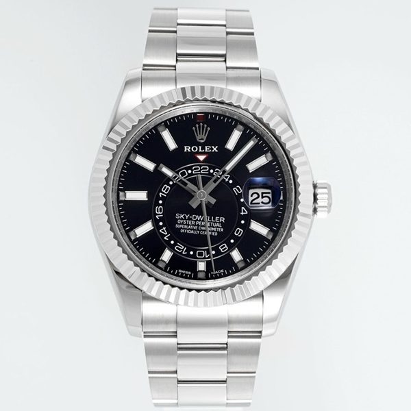 Rolex Sky‑Dweller Watch 42mm 904L Steel 9002 Automatic Movement Ring Command Bezel