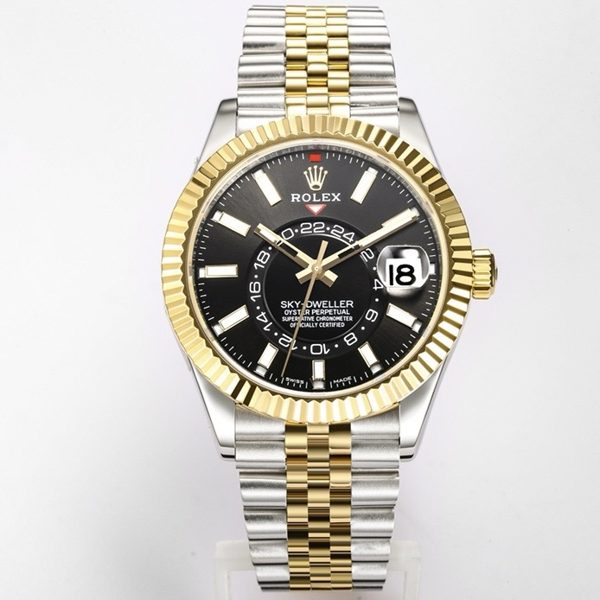 Rolex Sky‑Dweller Watch 42mm 904L Steel 9002 Automatic Movement Ring Command Bezel