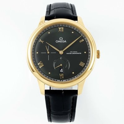 Omega De Ville Power‑Reserve Automatic Mechanical Watch, Genuine Calfskin Leather Strap