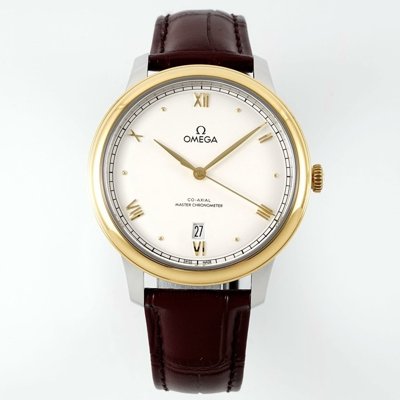 Omega De Ville Power‑Reserve Automatic Mechanical Watch, Genuine Calfskin Leather Strap