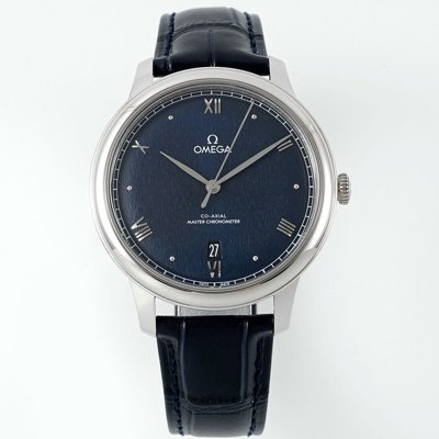 Omega De Ville Power‑Reserve Automatic Mechanical Watch, Genuine Calfskin Leather Strap