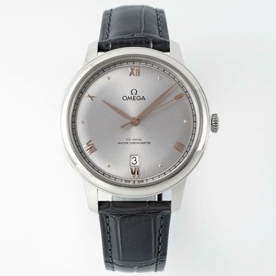 Omega De Ville Power‑Reserve Automatic Mechanical Watch, Genuine Calfskin Leather Strap