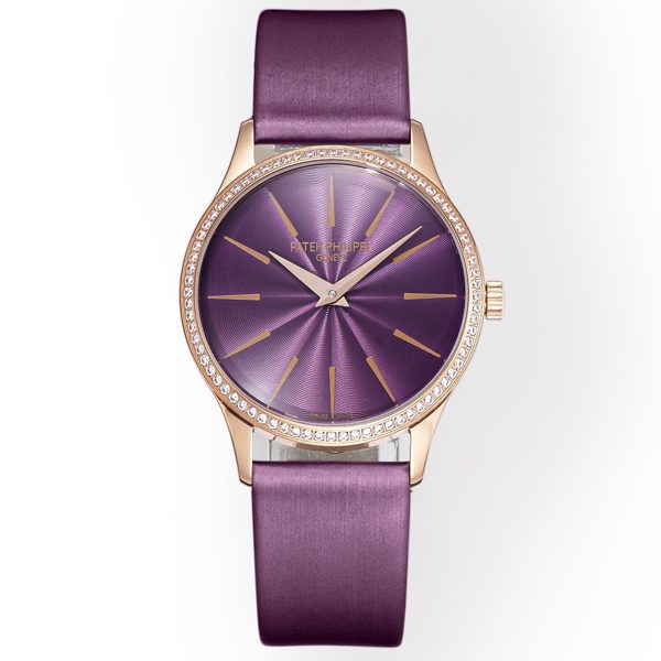 Patek Philippe Calatrava Ladies Watch 35mm | Slim Cal.240 Automatic Guilloché Dial Watch