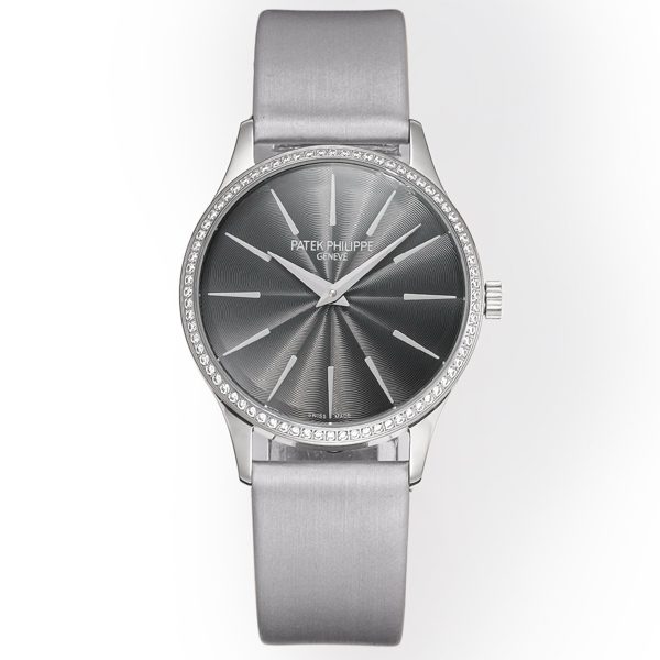Patek Philippe Calatrava Ladies Watch 35mm | Slim Cal.240 Automatic Guilloché Dial Watch