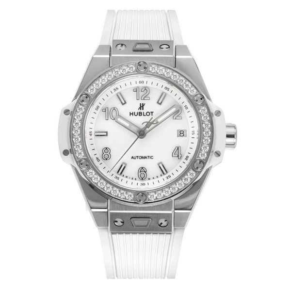 Hublot Big Bang 39mm Steel Diamond Bezel Automatic Ladies Watch