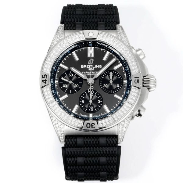 Breitling Chronomat Super Clone Watch | B01 Automatic Chronograph Movement, Diamond Bezel, 42mm