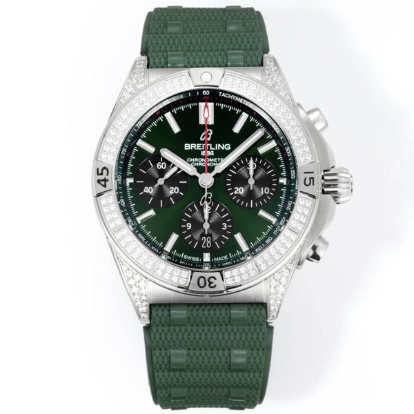 Breitling Chronomat Super Clone Watch | B01 Automatic Chronograph Movement, Diamond Bezel, 42mm