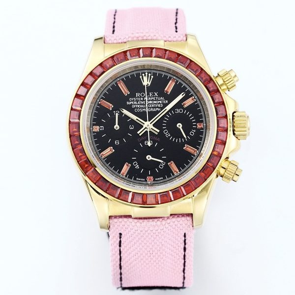 Rolex Cosmograph Daytona Super Clone Watch | Pumpkin Ruby Bezel, 43mm