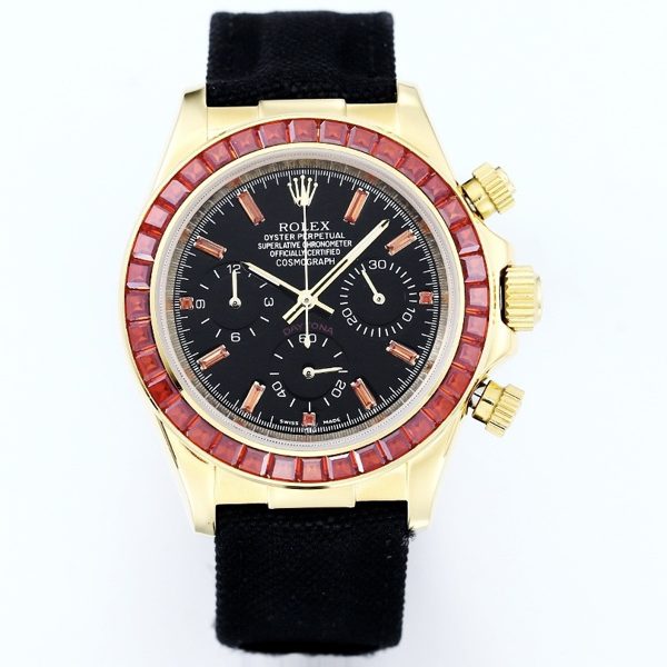 Rolex Cosmograph Daytona Super Clone Watch | Pumpkin Ruby Bezel, 43mm