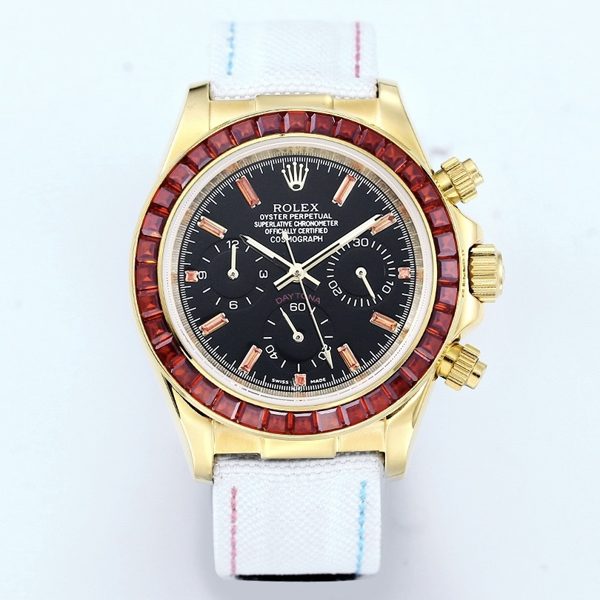 Rolex Cosmograph Daytona Super Clone Watch | Pumpkin Ruby Bezel, 43mm