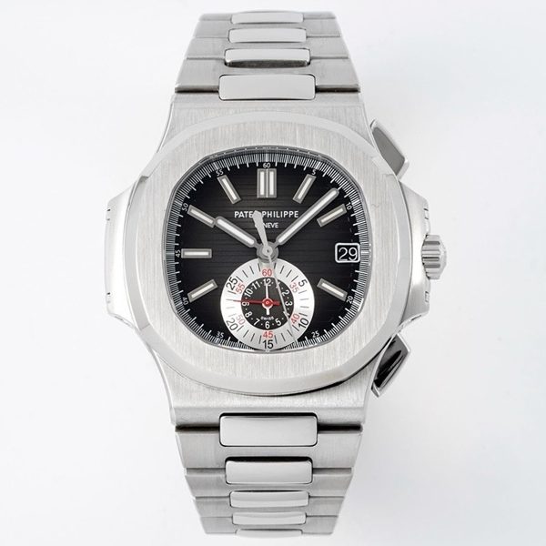 Patek Philippe Nautilus 5980 Chronograph Watch, 40.5mm, Real Working Small Second & Chronograph Functions