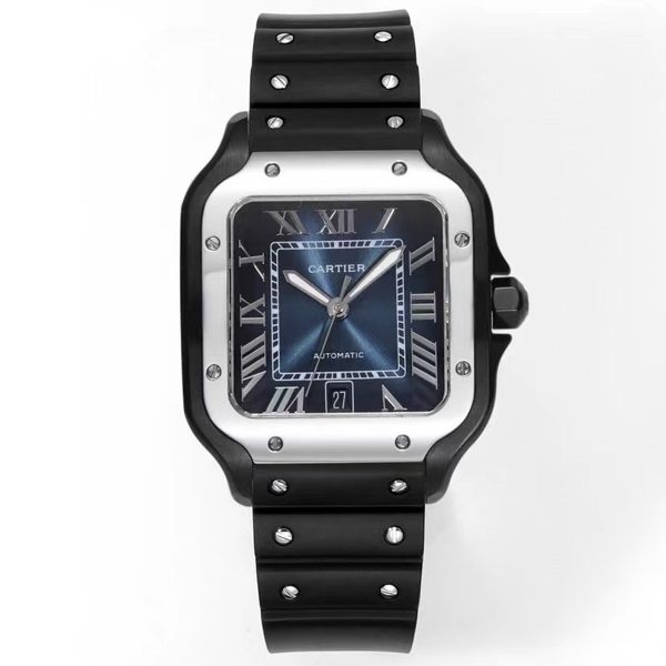 Cartier Santos Rubber Strap | THB Factory 39.8mm Automatic Watch