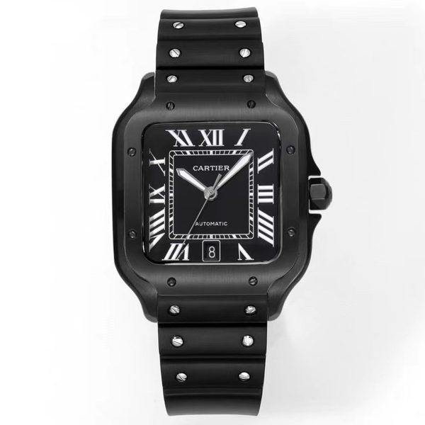 Cartier Santos Rubber Strap | THB Factory 39.8mm Automatic Watch