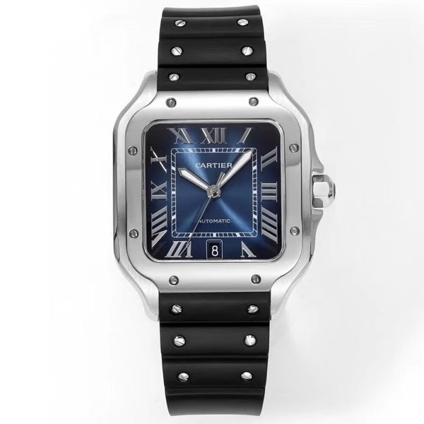 Cartier Santos Rubber Strap | THB Factory 39.8mm Automatic Watch