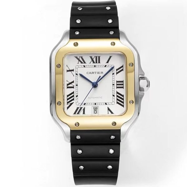 Cartier Santos Rubber Strap | THB Factory 39.8mm Automatic Watch