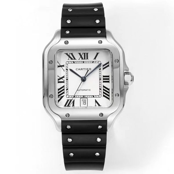 Cartier Santos Rubber Strap | THB Factory 39.8mm Automatic Watch