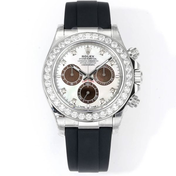 Rolex Cosmograph Daytona 40mm N+ Factory V2 Weighted Baguette Bezel Automatic Watch