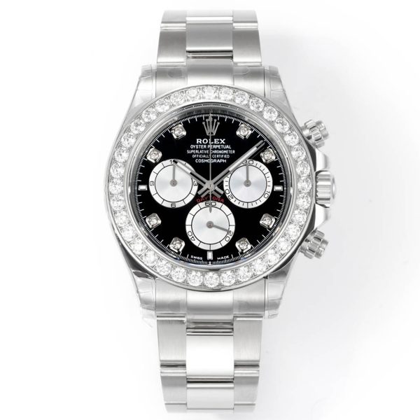 Rolex Cosmograph Daytona 40mm N+ Factory V2 Weighted Baguette Bezel Automatic Watch